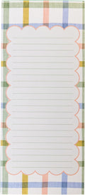 Graphique Plaid Magnetic Notepad, 100 Tear-Away Sheets for Grocery, Shopping & To-Do Lists, Writing Pad for Fridge, Kitchen, Office