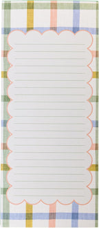 Graphique Plaid Magnetic Notepad, 100 Tear-Away Sheets for Grocery, Shopping & To-Do Lists, Writing Pad for Fridge, Kitchen, Office