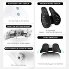 ZZWS Ergonomic Back Support, Foldable Chair Back Support with Adjustable Inflatable Lumbar Cushion Ideal for Students Office Workers Nursing Mothers Long Sitting Outdoor Fishing Floor