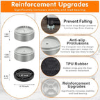 Furniture Risers Bed Risers Heavy Duty 1 inch, 2 inch, 3 inch, 4 inch Round Adjustable Bed Lifts Riser for Desk Legs Table Couch Sofa Chair Refrigerator Washing Machine (1 Inch, Gray, 8 Pack )