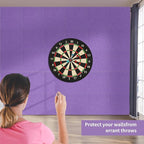 Large Cork Bulletin Board Alternative for Office60 x 35" - 15 Pack Felt Bulletin Boards Dart Wall Protectors 70 Pcs Safe RemovableAdhesive Tabs Pcs for Office Wall, School, Home Decor, Purple