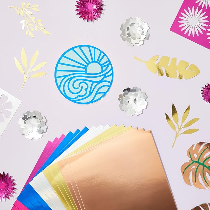 Bright Creations Metallic Cardstock Sheets - Foil Card Stock, Craft Paper for DIY Projects - Assorted Metallic Cardstock for Scrapbook Supplies - Multicolor, 250 GSM, 8.5x11 In, 100 Count