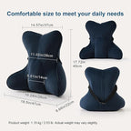 Ailuteie Lumbar Support Pillow(Pat. Pend) – Multi-Functional Ergonomic Back Cushion for Office Chair, Car Seat & Sofa, Reading Pillow with Firm Multi-Zone Support to Relieve Lower Back Pain,Teal Blue