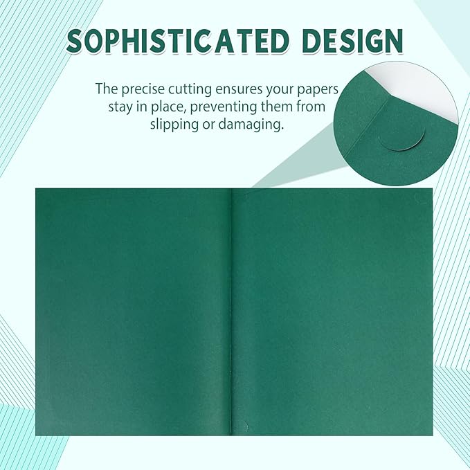gisgfim 15Pcs Certificate Holders Diploma Covers Single Sided Gold Foil Border Award Certificate Covers for Letter Size 8.5x11 Certificates Cardstock Document Papers Storage Organizer (Green)