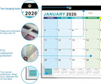 Desk Calendar 2026, With 3 sticker, 18 Month Wall Calendar Running to June 2027-17" x 12" Desktop/Wall Monthly Calendar for Homes, School & Office