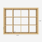 furtble Bookshelf with Storage Bins, 12-Cube Storage Organizer, Modern Wood Open Bookcase, Multifunctional Display Shelf for Living Room, Bedroom, Home Office, Oak