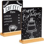 6 Pack Mini Chalkboard Signs with Stand for Table Decorations, Restaurant Food Display, Message Boards, Small Business, Wedding, Banquet, Coffee Shop (6 x 8 Inches)