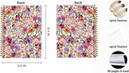 JWVK Vintage Spring Flowers Spiral Notebook 5.5x8.3,Retro Floral Cottagecore Notebook Journal for Work Office School Student Teacher,Gift for Flower Lovers