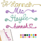 LOFART Custom Bookmarks Personalized Wire Name Bookmark Metal Wire Name Page Markers Personalized Bookmarks Graduation Gifts for Teacher Classmate Book Lovers Bookworm Reader (Style 2)
