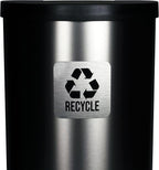 Recycle and Trash Magnets for Kitchen Trash Cans and Recycling Bins, Indoor Trash and Recycle Magnet Combo for Garbage Can Logo Symbol, 2 Magnetic Sticker Adhesives, 5.5 Inch Square, Outdoor Waste Bin