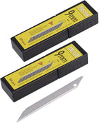 Gomake 100pcs Knife Replacement Blades, 30 Degree Carbon Steel 9mm Snap Off Blades for Retractable Cutting Knives, Hobby, Craft Knife, Box Cutter