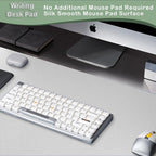 Boutilon Leather Desk Pad Protector,Non-Slip Mouse Pad,Laptop Desk Pad,Office Mouse Mat,Waterproof Leather Desk Blotter,Desk Writing Pad for Office and Home (XXXL-Grey,47"x 24")