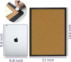 OWLKELA 14.6 X 11 Inch Cork Board Bulletin Board, Wall-Mounted Presentation, Message Notice Pin Board, Perfect for Office & Home Decor, School, Cubicle