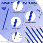 sqzrmdcg 36 PCS Blue Colored Pencils, Pre-sharpened Professional Wooden Art Pencils Set for Artists Painting | Premium Drawing Sketching Supplies(Blue)