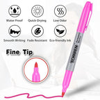 Tompen Permanent Markers,Fine Tip,160 Pack Bulk,16 Assorted Multicolor Colors,Waterproof Permanent Marker with Quick Drying on Valentine's Day card Wood,Plastic,Paper,Metal for Office School Classroom