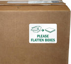 SmartSign Please Flatten Boxes Recycle Label | 7" x 10" Laminated Vinyl Sticker, Made in USA