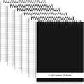 Resurhang 6 Pcs Legal Pad Top Spiral Bound Notebook 70 Sheets Double Sided College Ruled Paper Notepad Memo Steno Pad with Stiff Cover for Business College(8.5 x 11 Inches,No Holes,White)