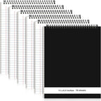 Resurhang 6 Pcs Legal Pad Top Spiral Bound Notebook 70 Sheets Double Sided College Ruled Paper Notepad Memo Steno Pad with Stiff Cover for Business College(8.5 x 11 Inches,No Holes,White)