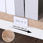 Containlol 15 Pieces Moveable Shelf Label Holders Clear Shelves Tags Moveable Library Markers Transparent Shelf Label Display Holder for Classroom Office Library Book Shelves(6.5 x 2 x 1 Inch)