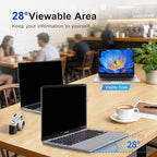 GUDTEKE 2Pack Magnetic 13.3 Inch Laptop Privacy Screen 16:9 Aspect Ratio, Removable Anti-Blue/Glare Protector Film, Anti Spy Desktop Security Private Filter 13.3in