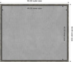 Amanti Art Grey Framed Magnetic Board 42x50 Oversize Vision Board for use with Magnets, 100% Metal Sheet to Display Items as Office Decor or for Home Organization in mudroom, Kitchen or Kids Room