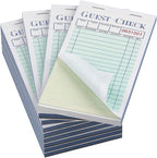 Batrical Guest Checks Server Note Pads 1000 Sheets With Carbonless Copy Paper for Restaurants (20 Books) 3.5" x 6.75" Per Ticket Book