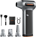 WOLFBOX MF200 Compressed Air Duster with Removable Battery & 4 Nozzles, Cordless 3-Speed Adjustable Mini Blower for Computer Keyboard, Car Cleaning, Home, and Outdoor Use