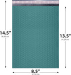 Green Poly Bubble Mailers 8.5x14.5 inch #3 | Self Seal Padded Envelopes | Cushioned Bubble Mailer | Usable Size 8.5x13.5 | WaterProof | Lightweight mailing Shipping Bags | 100 Pack Bulk
