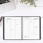 AT-A-GLANCE 2025 Appointment Book Planner, Weekly, 7" x 8-3/4", Medium, Quarter-Hourly, Black (709510525)
