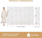 5.6 Ft Folding Room Divider, Portable Privacy Screen & Partition, No Assembly Required for Use as Cat Litter Box Cover, Clutter Hider, Room Separator, 6 Panels (White)