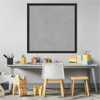 Amanti Art Black Framed Magnetic Board 26x26 Medium Vision Board for use with Magnets, 100% Metal Sheet to Display Items as Office Decor or for Home Organization in mudroom, Kitchen or Kids Room