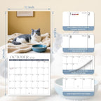 2026 Wall Calendar, Large Monthly Wall Calendar Dogs, Jan 2026 - Dec 2026, 12" x 24" (Opened), Hanging Planning Calendars for Family Home Office Supplies