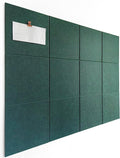 DECORITA Green Bulletin Board | Large Cork Boards Alternative for Walls | Felt Cork Board for Office, Home & Classroom | Green Office Classroom Supplies | Felt Wall Tiles (12-Pack) | Aurora Green