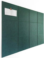 DECORITA Green Bulletin Board | Large Cork Boards Alternative for Walls | Felt Cork Board for Office, Home & Classroom | Green Office Classroom Supplies | Felt Wall Tiles (12-Pack) | Aurora Green