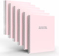 Custom Spiral Notebook Journals with a Pastel Pink Colored Cover - 6 Pack of 8.5" x 11" – College Ruled, Hard Cover, 50 Sheets Per Book – For Journaling, Office, School Supplies, etc.