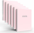 Custom Spiral Notebook Journals with a Pastel Pink Colored Cover - 6 Pack of 8.5" x 11" – College Ruled, Hard Cover, 50 Sheets Per Book – For Journaling, Office, School Supplies, etc.