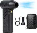 130,000RPM Cordless Air Duster with LED Light, 3-Speed Electric Air Blower & Handheld Flashlight, Rechargeable Dust Blower for PC, Keyboard, Car, Home Dark Area Cleaning