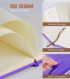 Biuwory Lined Journal Notebook for Women Men,256 Pages B5 Large Hardcover Leather Journals for Writing,Travel,Business,Work & School,College Ruled Notebooks for Note Taking,Diary Notepad 7.8"×10.2"
