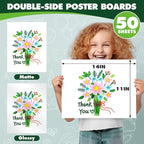 TUXIYA 50 Pack White Poster Board,11" x 14" White Poster Paper Bulk,250GSM/92LB Heavy-Weight Blank Poster Board for Arts,Craft,Projects Presentations,Drawing Scrapbooking