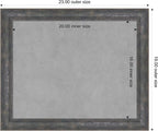 Amanti Art Grey Framed Magnetic Board 19x23 Small Vision Board for use with Magnets, 100% Metal Sheet to Display Items as Office Decor or for Home Organization in mudroom, Kitchen or Kids Room