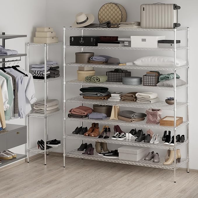 Regal Altair 24" Deep x 72" Wide x 86" Height Wire Shelving Kit | 8-Tier | NSF Commercial Storage Rack Unit