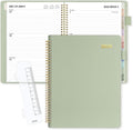 SUNEE 2026 Planner, Weekly and Monthly Calendar Planner 9"x11.2"- 12 Month (January 2026 - December 2026), Vegan Leather Cover, Pocket, Bookmark, Notes, Monthly Tab, Sage Green