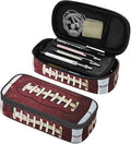 HKHEHOP American Football Ball Vintage Theme Pencil Case Storage Pencil Pouch Stationery Bags With Zipper Portable Pen Holder Box Organizer For Boys Teens Student College School Office Supplies