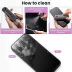 ZERNBER Screen Cleaner, Touch Screen Mist Cleaner, Cell Phone, Laptop and Tablet Screen, 3-in-1 Spray and Microfiber Cloth, Refillable with Water, Alcohol, Sanitizer (Pink -0.35oz)