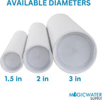MagicWater Supply Mailing Tube - 1.5 in x 18 in - White - 4 Pack - for Shipping and Storage of Posters, Arts, Crafts, and Documents