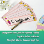 36PCS Desk Name Tags for Classroom – Student Name Plates for Classroom, Kindergarten & Elementary School, 9x3inch Chalkboard Name Tags for Teachers, Desks, Lockers & School Supplies (Style01)