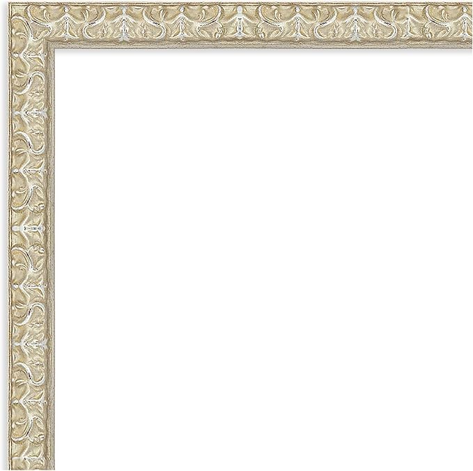 Amanti Art Silver Framed Magnetic Board 34x42 X-Large Vision Board for use with Magnets, 100% Metal Sheet to Display Items as Office Decor or for Home Organization in mudroom, Kitchen or Kids Room