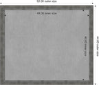 Amanti Art Silver Framed Magnetic Board 44x52 Oversize Vision Board for use with Magnets, 100% Metal Sheet to Display Items as Office Decor or for Home Organization in mudroom, Kitchen or Kids Room