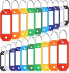 ttstar 20 Pack Hexagon Key Label Tags – Colorful Plastic Key Tags with Rings, Writable Inserts, Ideal Keychain ID Labels for Keys, Bags, USBs, Pets, and Item Identification