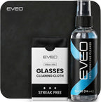 EVEO Eyeglass Cleaner Spray - No Streaks Technology with Microfiber Cleaning Cloth- Glasses Cleaning Kit - Glasses Cleaner Spray with Lens Cleaner Cloth - Screen & Eye Kit - 1 Pack